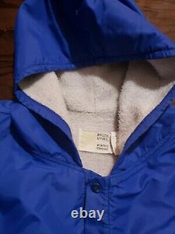 Vintage Buffalo Bills NFL Football Snap Satin Jacket Coat Mens XL Sherpa Lined