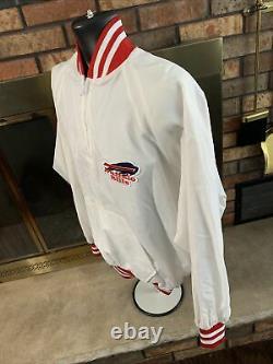 Vintage Buffalo Bills NFL Football Varsity Letterman Jacket Mens Large White Vtg