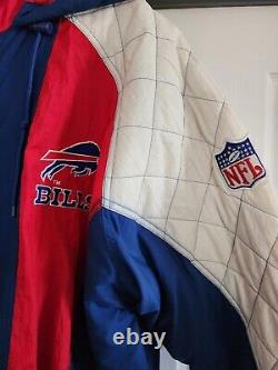 Vintage Buffalo Bills NFL Starter Full Zip puffer hooded Jacket Size XL
