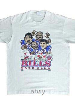 Vintage Buffalo Bills Sack Club 1987 Caricature T-shirt NFL Football size L