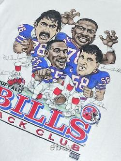 Vintage Buffalo Bills Sack Club 1987 Caricature T-shirt NFL Football size L