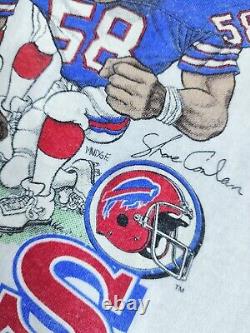 Vintage Buffalo Bills Sack Club 1987 Caricature T-shirt NFL Football size L