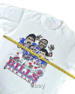 Vintage Buffalo Bills Sack Club 1987 Caricature T-shirt NFL Football size L