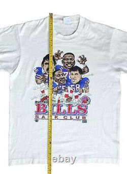 Vintage Buffalo Bills Sack Club 1987 Caricature T-shirt NFL Football size L