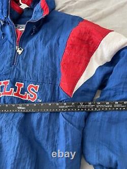 Vintage Buffalo Bills Starter Jacket Authentic NFL Size M 1/4 Zip