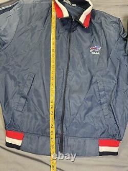 Vintage Buffalo Bills Windbreaker Jacket Trench Zip Up Size Large Bills Mafia