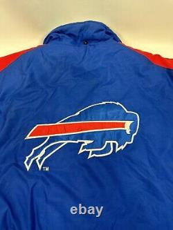 Vintage NFL Buffalo Bills Logo 7 Winter Coat Jacket Mens Large
