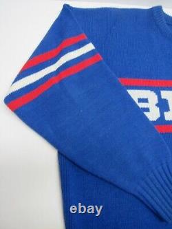 Vintage NFL FOOTBALL Buffalo Bills Marv Levy Coaches Sweater Cliff Engle X-Large