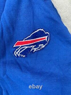 Vintage Pro Line Starter Buffalo Bills Hoodie Sweatshirt Script Blue NFL Large