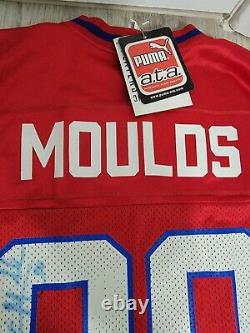 Vintage Puma NFL Jersey Buffalo Bills Eric Moulds Sz. L Signed