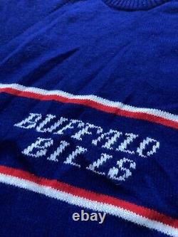 Vintage Rare Buffalo Bills coaches sweater wool acrylic blend Sweatshirt Adult