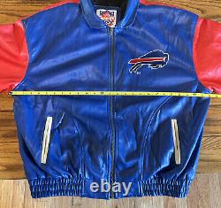 Vintage Rare NFL Game Day Buffalo Bills Faux Leather Jacket Size Large See Desc