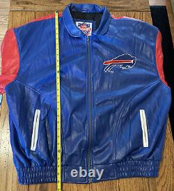 Vintage Rare NFL Game Day Buffalo Bills Faux Leather Jacket Size Large See Desc