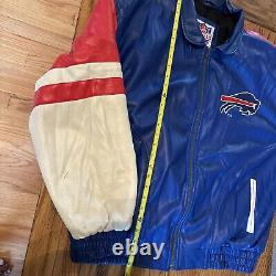 Vintage Rare NFL Game Day Buffalo Bills Faux Leather Jacket Size Large See Desc