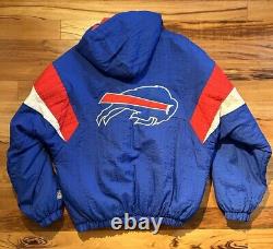 Vintage Starter Buffalo Bills 1/4 Zip Pullover Jacket, XL
