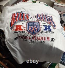 Vintage Starter Superbowl 25 Buffalo Bills Vs New York Giants Tee Shirt Large 44