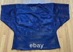 Vintage garan Buffalo Bills practice blue Mesh Jersey Size S fish net crop top