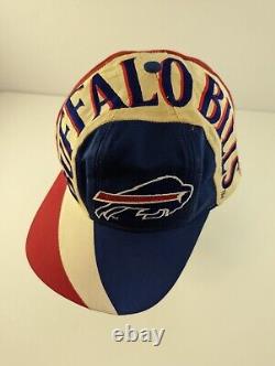 Vtg 90s Buffalo Bills Snapback Hat East Port NFL Snap Back swirl Big Logo Cap