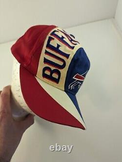 Vtg 90s Buffalo Bills Snapback Hat East Port NFL Snap Back swirl Big Logo Cap