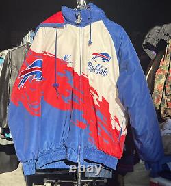 Vtg 90s Buffalo Bills Splash Jacket Logo Athletic NFL Pro Line Sz L RARE! Coat