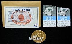 Vtg BUFFALO BILLS FOOTBALL Inaugural Game Tickets and Coin 1973 RICH STADIUM