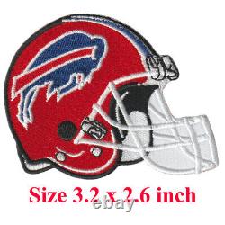 Wholesale NY Buffalo Bills Nation Helmet Logo Size 3.2x2.6 Sew Iron on Patches