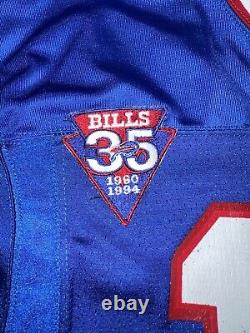 Wilson Buffalo Bills Jim Kelly Authentic Pro-Cut Jersey 75th 35th Patches sz 44