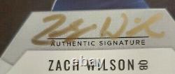 ZACH WILSON 2021 Wild Card Matte RED HOT ROOKIE GOLD ON CARD AUTO #'D 19/35